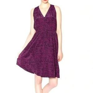 Rebecca Taylor Purple and Black Silk Dress